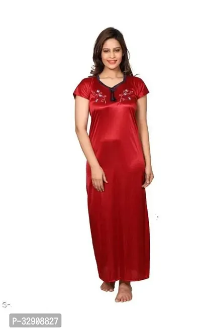 Stylish Satin Nightdress for Women-thumb0