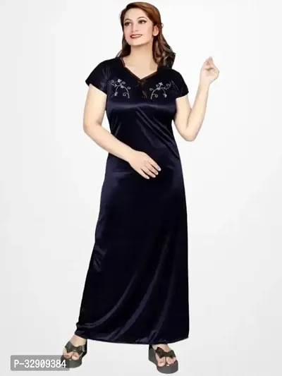 Stylish Satin Nightdress for Women-thumb0