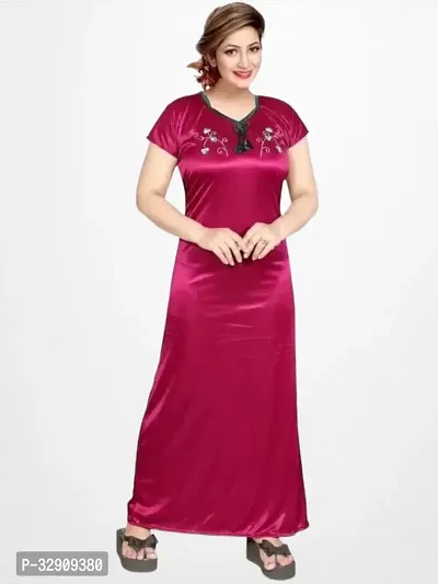 Stylish Satin Nightdress for Women-thumb0