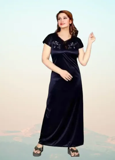 New In Satin Gowns Women's Nightwear 