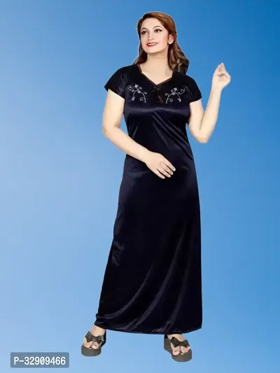 Stylish Satin Nightdress for Women-thumb0