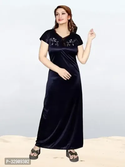 Stylish Satin Nightdress for Women-thumb0