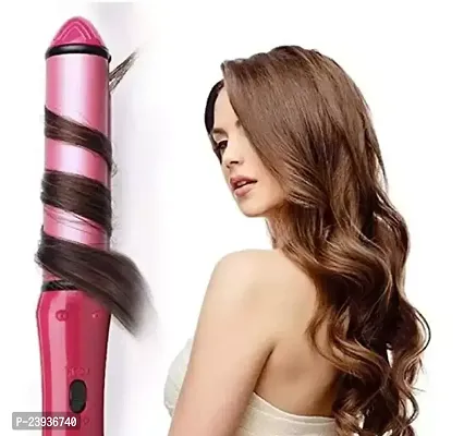 2 In 1 Hair Beauty Set Nhc Curl Straight Pink Color-thumb0