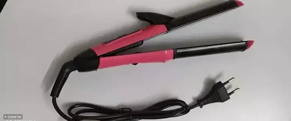 2 In 1 Hair Straightener And Curler Nhc Pink