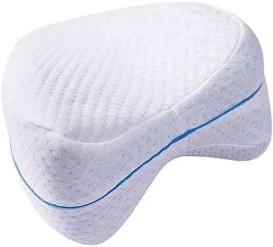 DHYANI Memory Foam Sleeping Cotton Leg Pillow Cushion for Hip Knee Leg and Back Support Pain Relief Cushion Knee Pillow for Side Sleepers and Pregnant Women with Washable Cover, Pack of 1