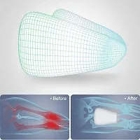 DHYANI Memory Foam Leg Pillow for Back, Hip, Leg Knee Support Contour Legacy Leg Positioner Cushion (White) (1)-thumb2
