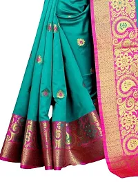 Fancy Cotton Silk Saree with Blouse Piece for Women-thumb1