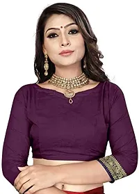 Fancy Cotton Silk Saree with Blouse Piece for Women-thumb2