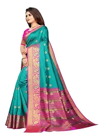 Fancy Cotton Silk Saree with Blouse Piece for Women-thumb2