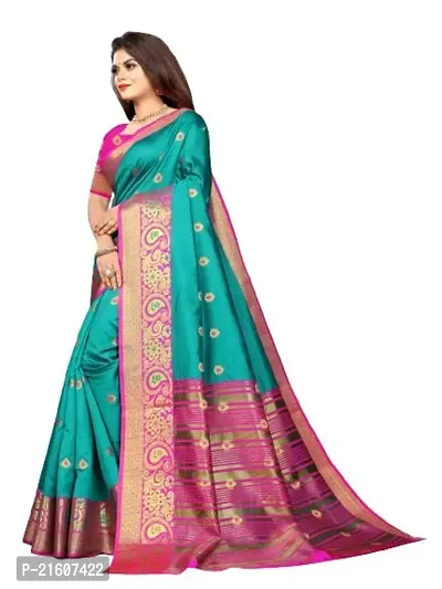 Fancy Cotton Silk Saree with Blouse Piece for Women-thumb3