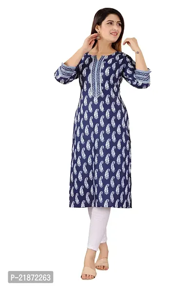 Stylish Cotton Printed Kurta Bottom Set For Women-thumb0