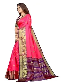 Fancy Cotton Silk Saree with Blouse Piece for Women-thumb1