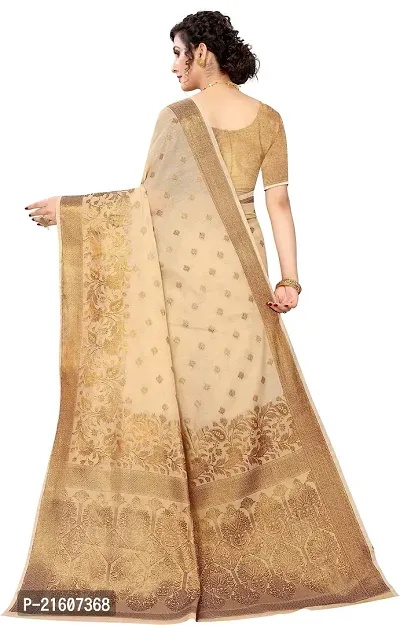 Fancy Cotton Silk Saree with Blouse Piece for Women-thumb2