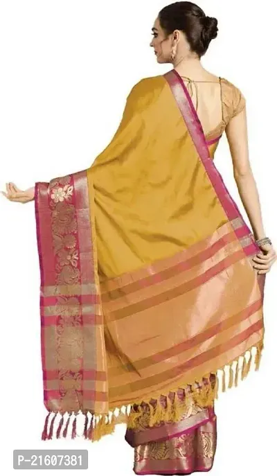 Fancy Cotton Silk Saree with Blouse Piece for Women-thumb3