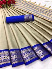 Fancy Cotton Silk Saree with Blouse Piece for Women-thumb2