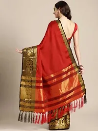 Fancy Cotton Silk Saree with Blouse Piece for Women-thumb2