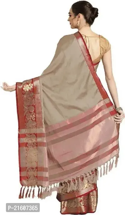 Fancy Cotton Silk Saree with Blouse Piece for Women-thumb2