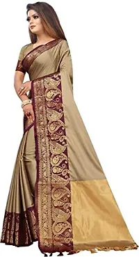 Fancy Cotton Silk Saree with Blouse Piece for Women-thumb1