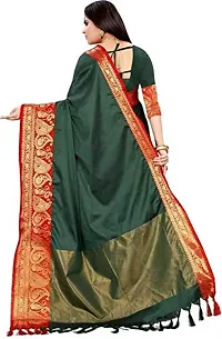 Fancy Cotton Silk Saree with Blouse Piece for Women-thumb1