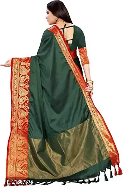 Fancy Cotton Silk Saree with Blouse Piece for Women-thumb2