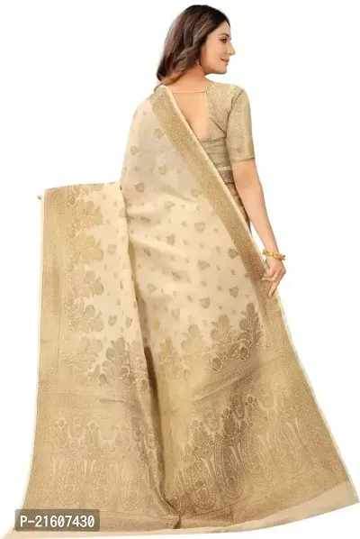 Fancy Cotton Silk Saree with Blouse Piece for Women-thumb3