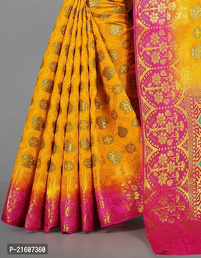 Fancy Cotton Silk Saree with Blouse Piece for Women-thumb2