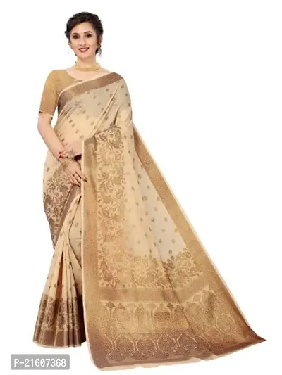 Fancy Cotton Silk Saree with Blouse Piece for Women-thumb0