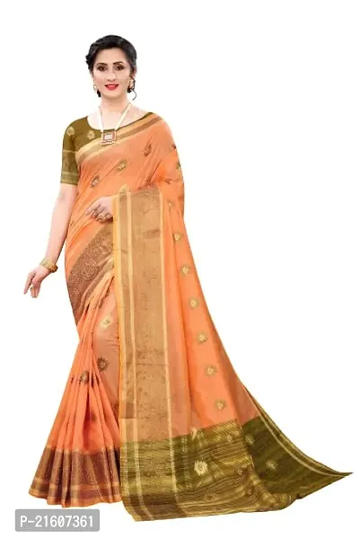 Fancy Cotton Silk Saree with Blouse Piece for Women