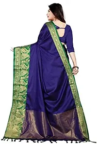 Fancy Cotton Silk Saree with Blouse Piece for Women-thumb2