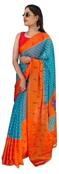 Fancy Cotton Silk Saree with Blouse Piece for Women