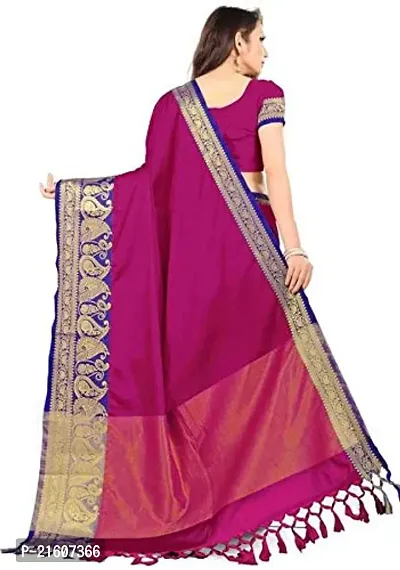 Fancy Cotton Silk Saree with Blouse Piece for Women-thumb3