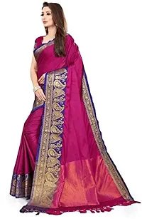 Fancy Cotton Silk Saree with Blouse Piece for Women-thumb1