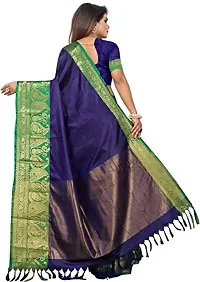 Fancy Cotton Silk Saree with Blouse Piece for Women-thumb1