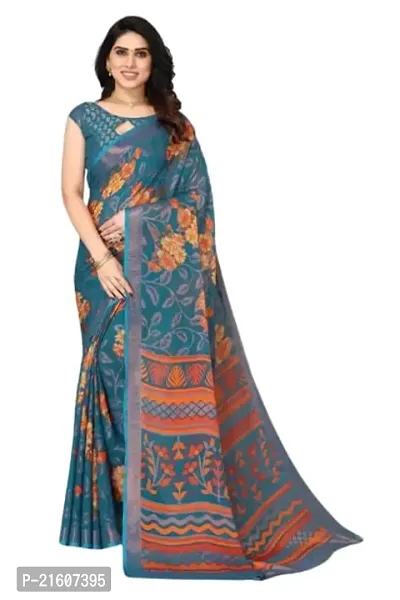 Fancy Cotton Silk Saree with Blouse Piece for Women-thumb0