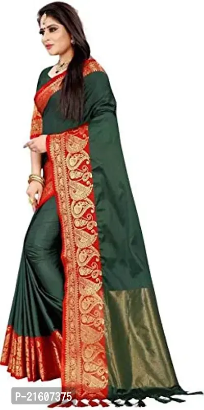 Fancy Cotton Silk Saree with Blouse Piece for Women-thumb3