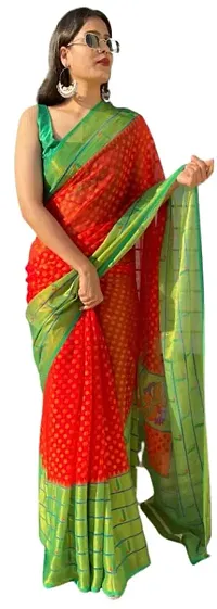 Must Have Chiffon Saree with Blouse piece 