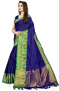 Fancy Cotton Silk Saree with Blouse Piece for Women-thumb1