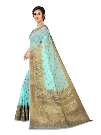 Fancy Cotton Silk Saree with Blouse Piece for Women-thumb2