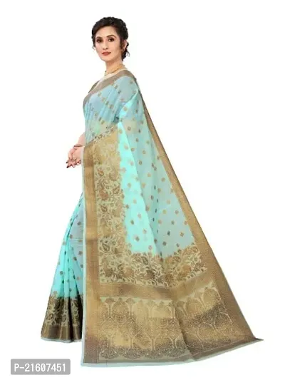 Fancy Cotton Silk Saree with Blouse Piece for Women-thumb3