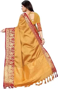 Fancy Cotton Silk Saree with Blouse Piece for Women-thumb2