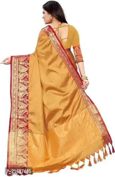 Fancy Cotton Silk Saree with Blouse Piece for Women-thumb3