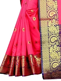 Fancy Cotton Silk Saree with Blouse Piece for Women-thumb2