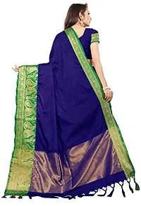 Fancy Cotton Silk Saree with Blouse Piece for Women-thumb2