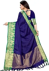 Fancy Cotton Silk Saree with Blouse Piece for Women-thumb2