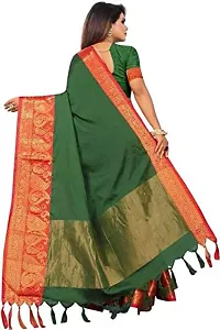 Fancy Cotton Silk Saree with Blouse Piece for Women-thumb2