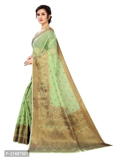 Fancy Cotton Silk Saree with Blouse Piece for Women-thumb3