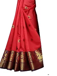 Fancy Cotton Silk Saree with Blouse Piece for Women-thumb1