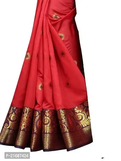 Fancy Cotton Silk Saree with Blouse Piece for Women-thumb2