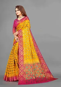 Fancy Cotton Silk Saree with Blouse Piece for Women-thumb2