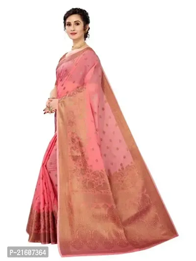 Fancy Cotton Silk Saree with Blouse Piece for Women-thumb3